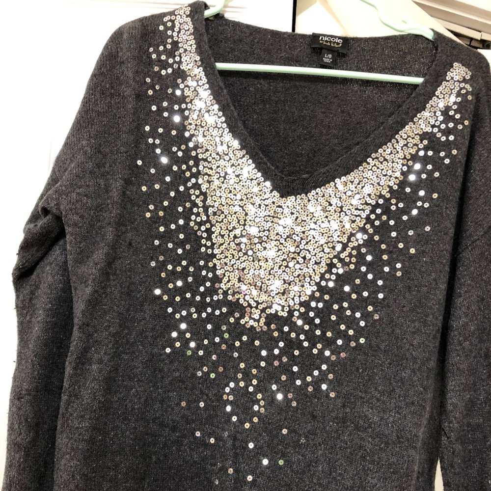 nicole. sequin sweater ✨